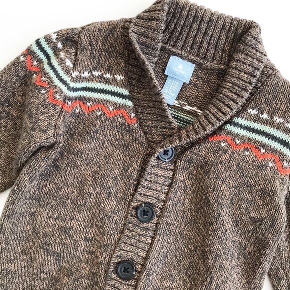 Babygap factory Carmel khaki cardigan EUC 6-12m - Picture 2 of 4